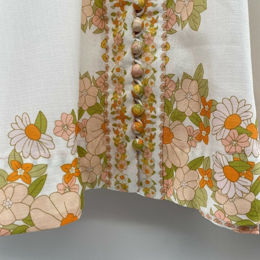 Beulah London Leila Floral Retro Dress Belted Button Up Tuckernuck Exclusive S - Picture 2 of 9